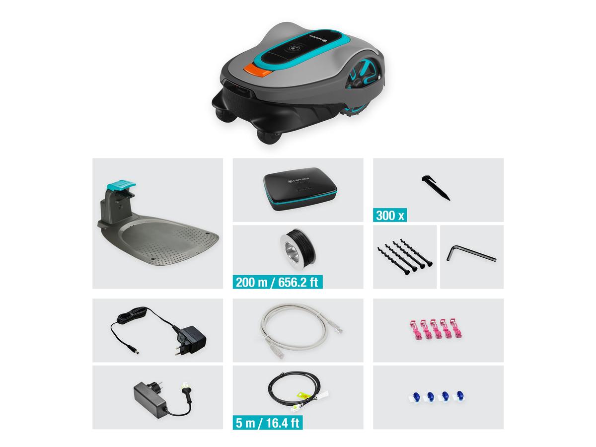Gardena Mähroboter Smart Sileno Life - 1500 m² - Inklusive Smart Gateway - Anthrazit