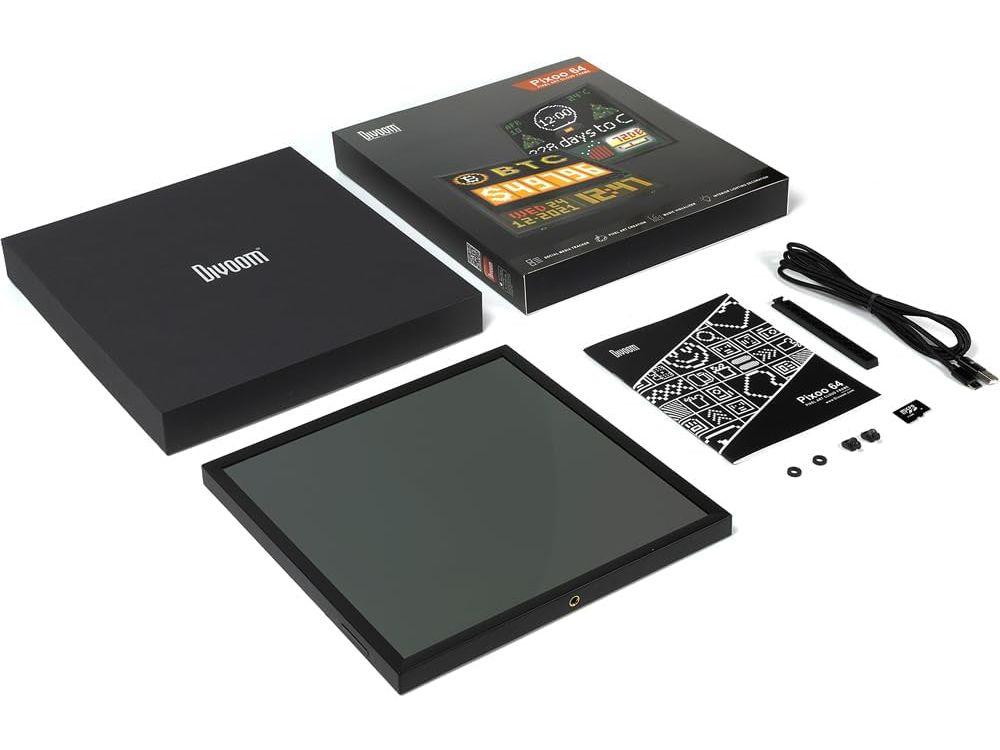 Divoom Digitaler Bilderrahmen – Modernes Design – Schwarz – 7 Zoll