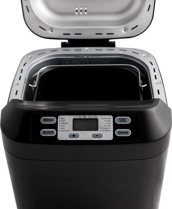 Inventum BM55 - Brotbackautomat - Brot 650/800g - 12 Programme - Glutenfrei-Programm - Timer - 550 Watt - Schwarz
