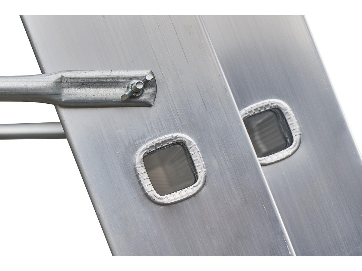 Drabest Kombi-Leiter - 2x 9 Stufen - Aluminium - 2,70 m