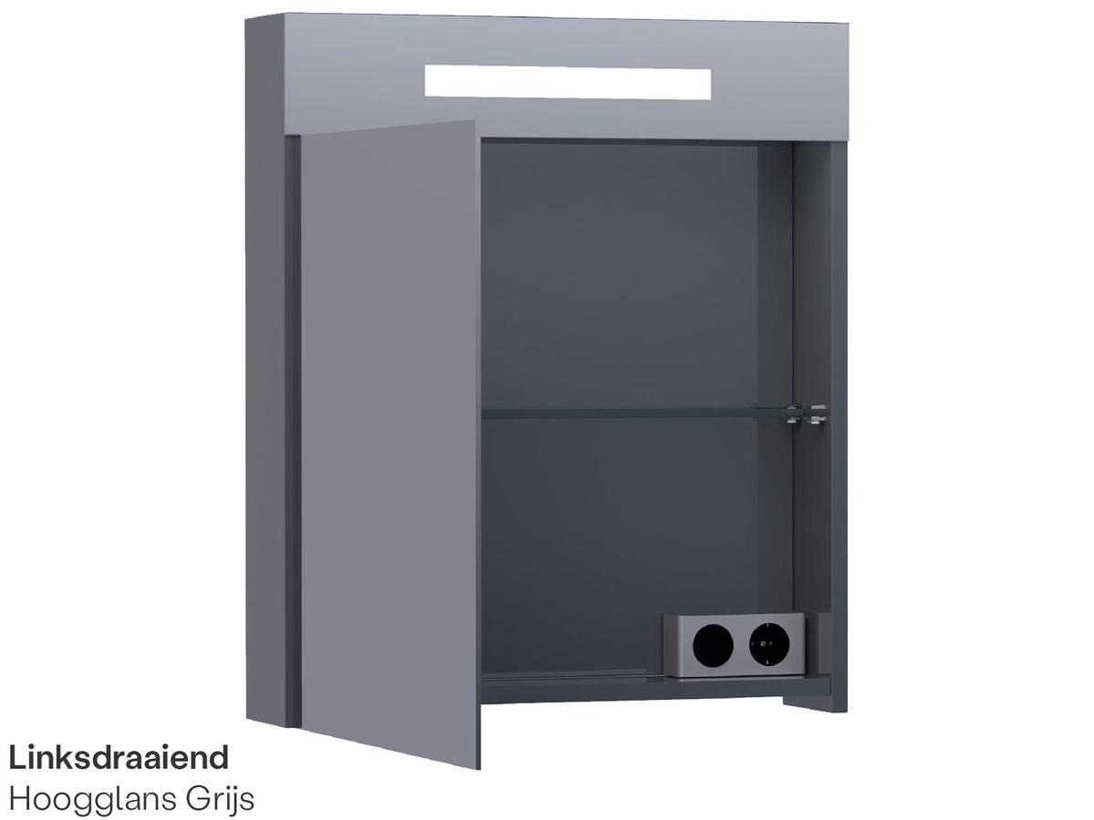 Brauer Double Face 60 Spiegelschrank - 60 cm - Black Diamond - Linkshänder