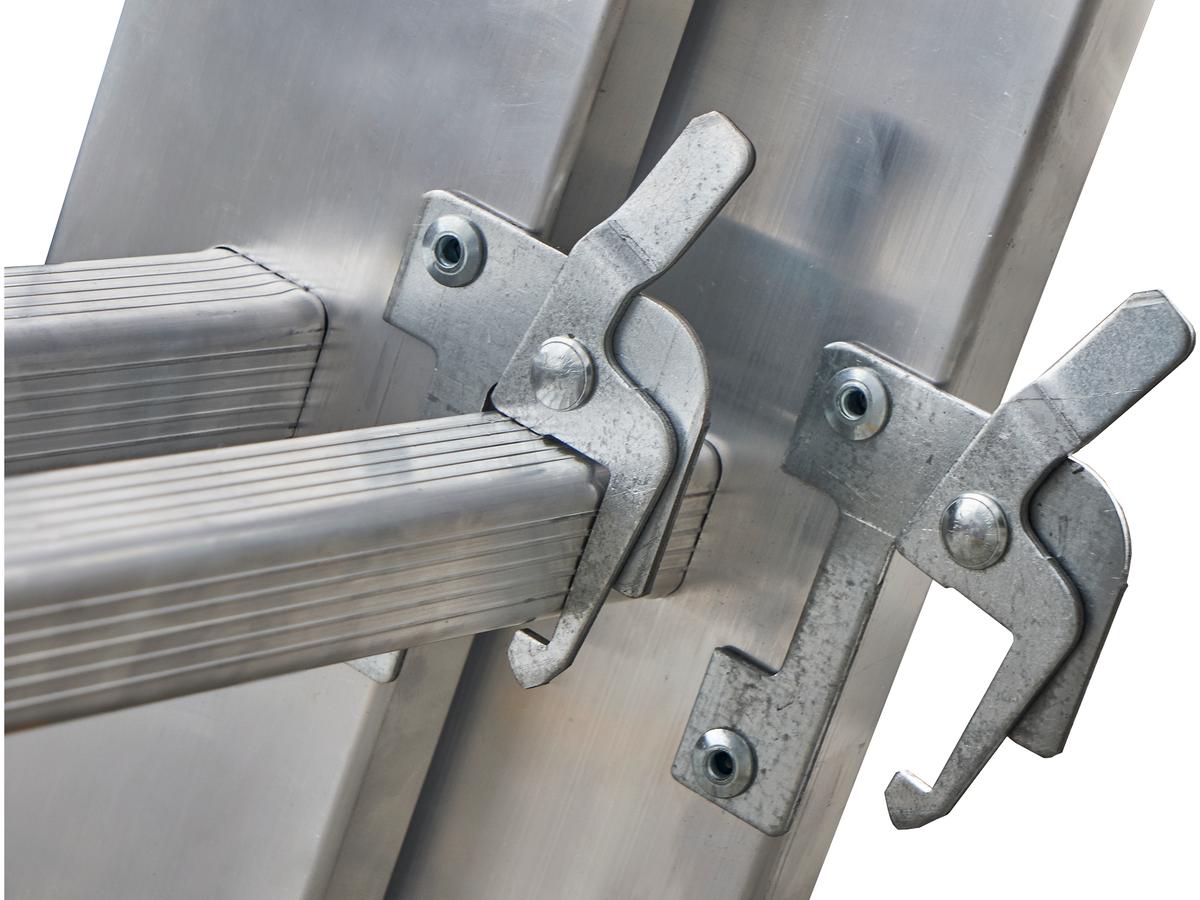 Drabest Kombi-Leiter - 2x 9 Stufen - Aluminium - 2,70 m