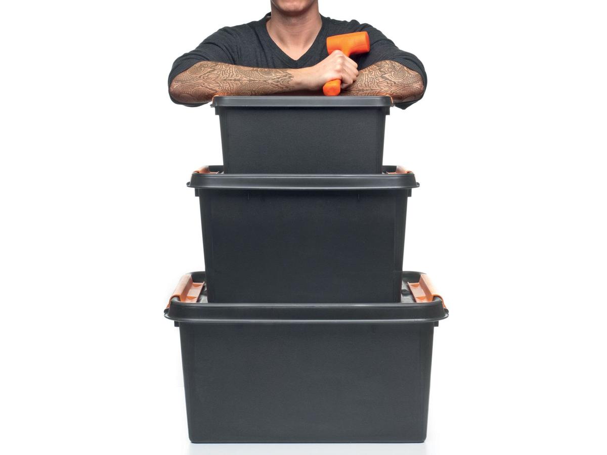 Orthex SmartStore Pro 15 Aufbewahrungsbox – stapelbar – 14 Liter – schwarz