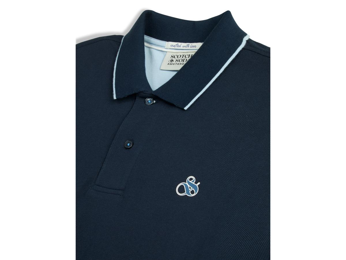 Scotch & Soda Tipped Polo Shirt Herren XXL Gletschereis 482 SSP26VMT-21156