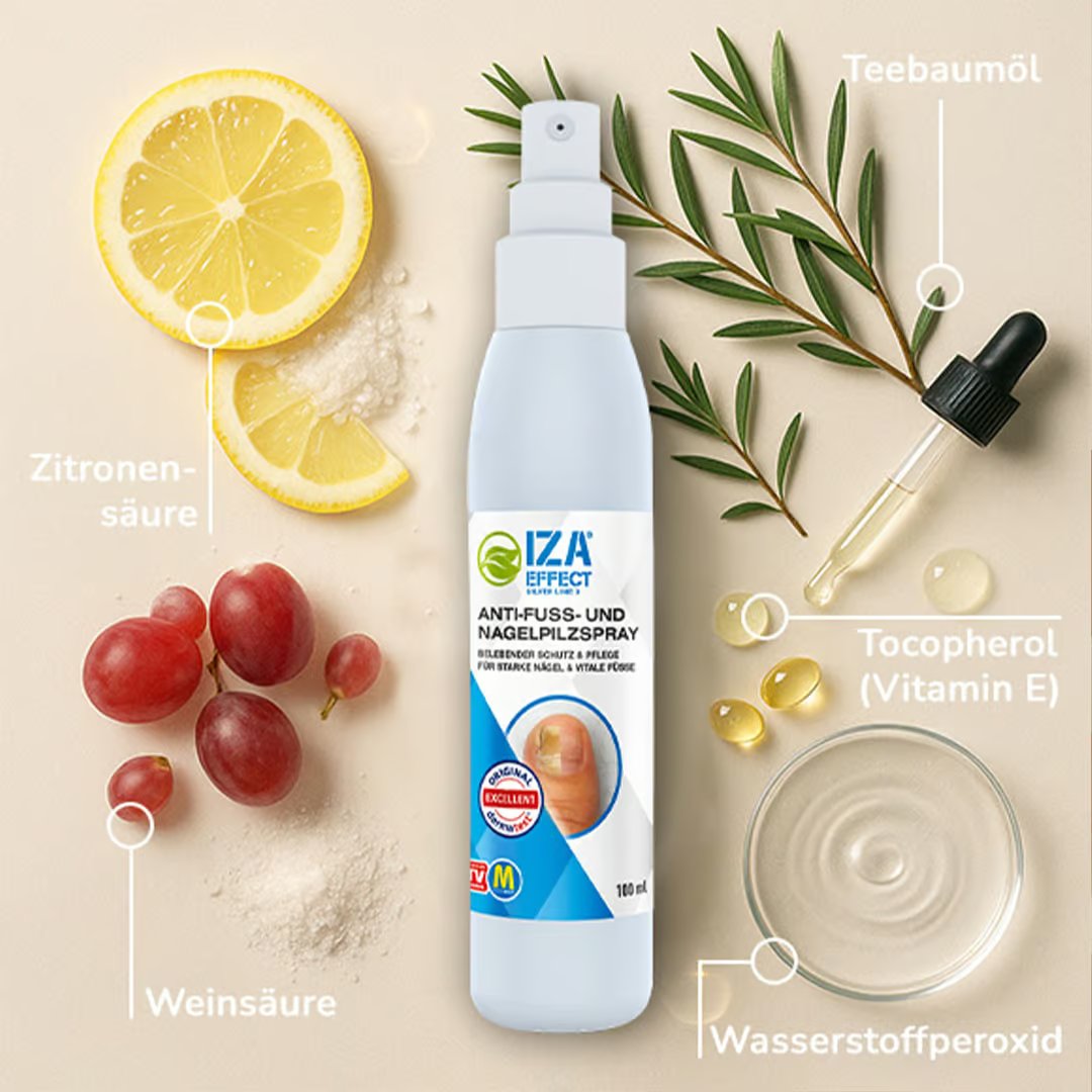 IZA Effect Fußpilz- und Nagelspray-Set – Schnelle Anwendung – Sichtbares Ergebnis – 1+1 gratis
