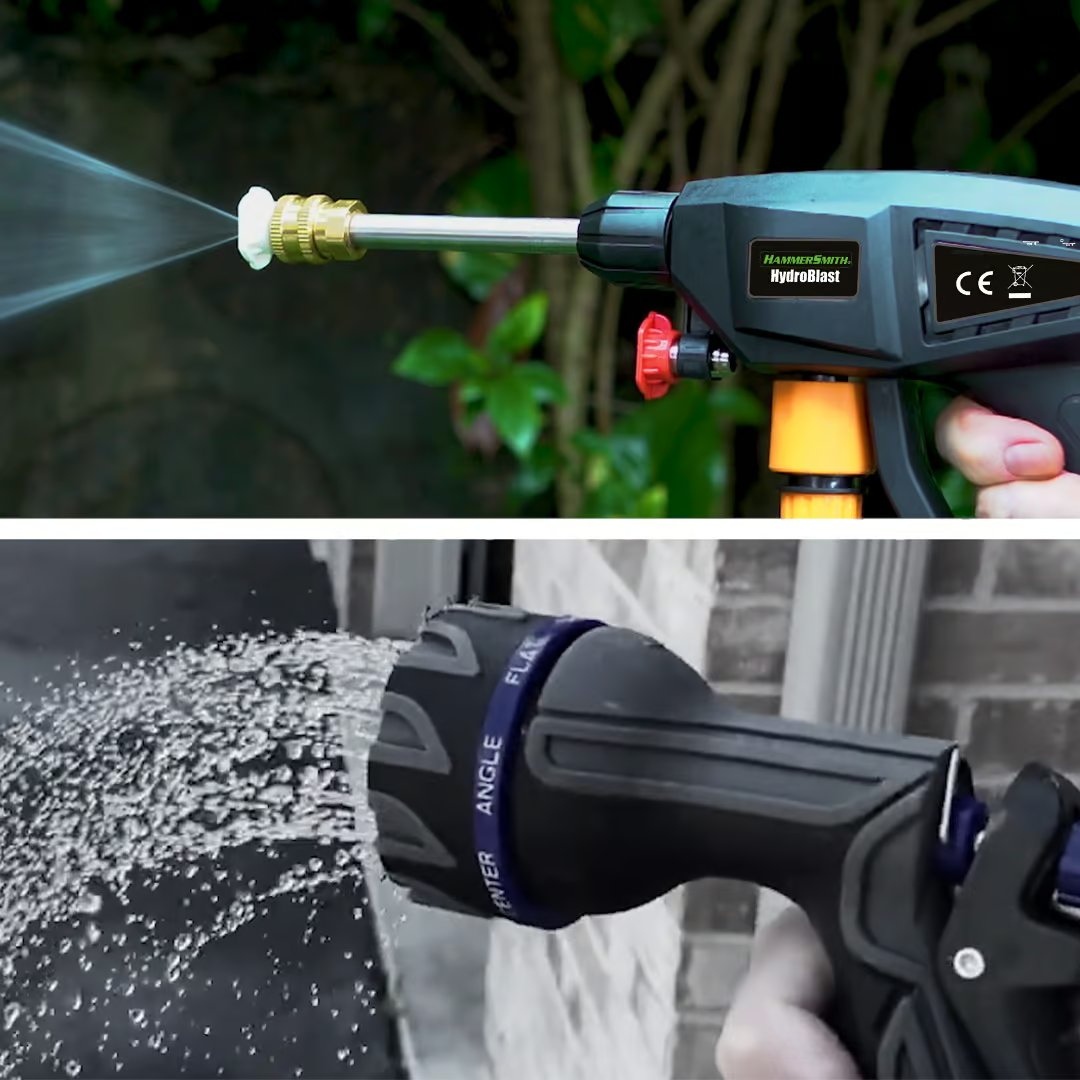 Hammersmith - HydroBlast Akku-Hochdruckreiniger – Leicht und kompakt – Funktioniert ohne Wasseranschluss – Inklusive Zubehör