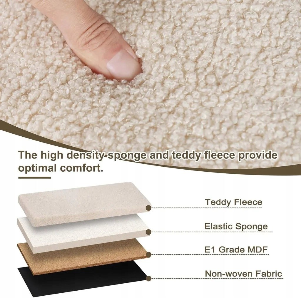 Eugad Aufbewahrungsbank mit Deckel – Beige – 110 x 38 x 38 cm
