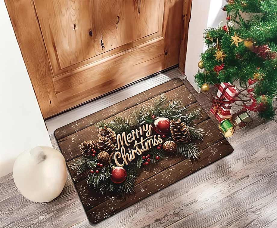 Merchant Christmas Fußmatte mit Geräuschsensor - 34 x 24,5 cm