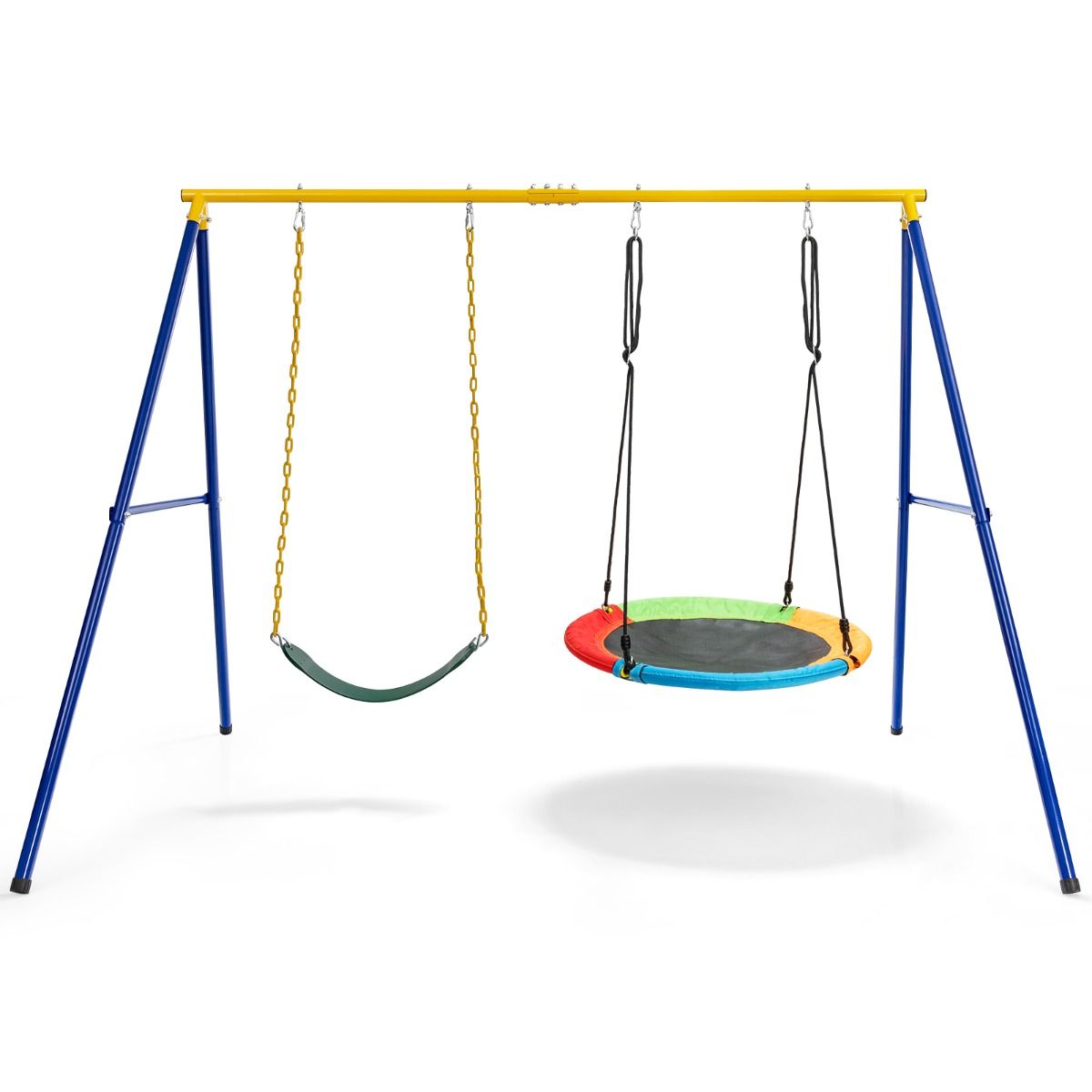 Coast Schaukelset für Kinder Grün/Schwarz - 257 x 183 x 183 cm - Mit 2 Schaukeln