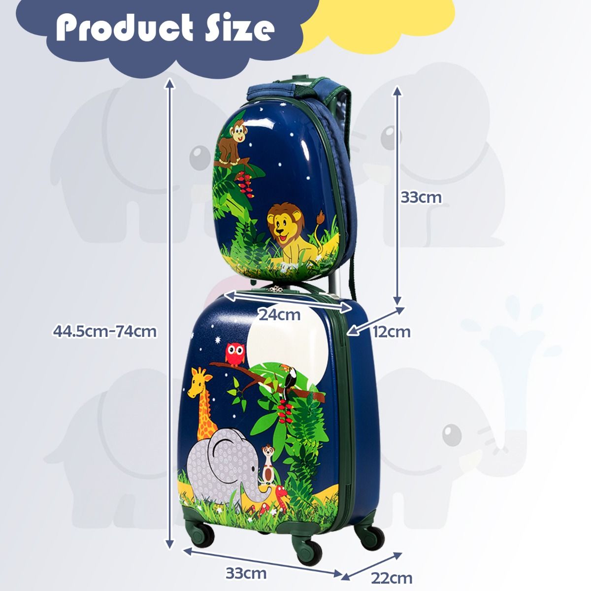 Coast 2-teiliges Reiseset für Kinder - Rolltasche und Rucksack - Blau