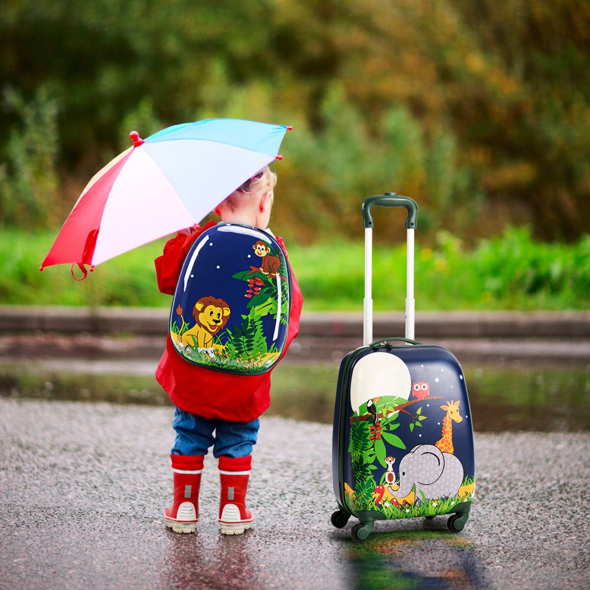 Coast 2-teiliges Reiseset für Kinder - Rolltasche und Rucksack - Blau