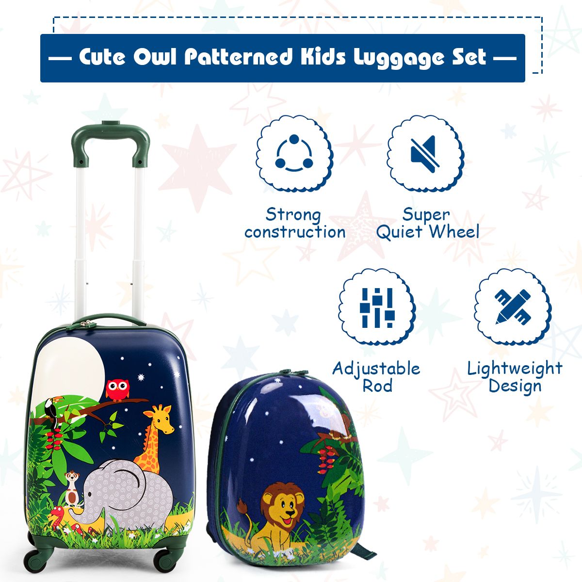 Coast 2-teiliges Reiseset für Kinder - Rolltasche und Rucksack - Blau