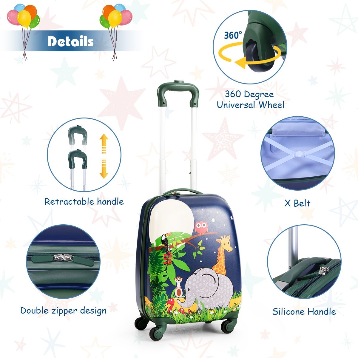 Coast 2-teiliges Reiseset für Kinder - Rolltasche und Rucksack - Blau