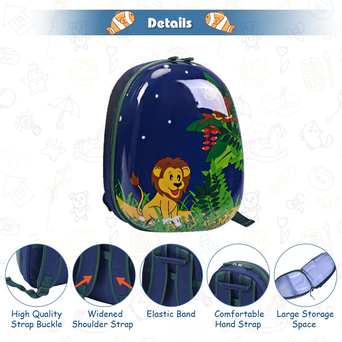 Coast 2-teiliges Reiseset für Kinder - Rolltasche und Rucksack - Blau