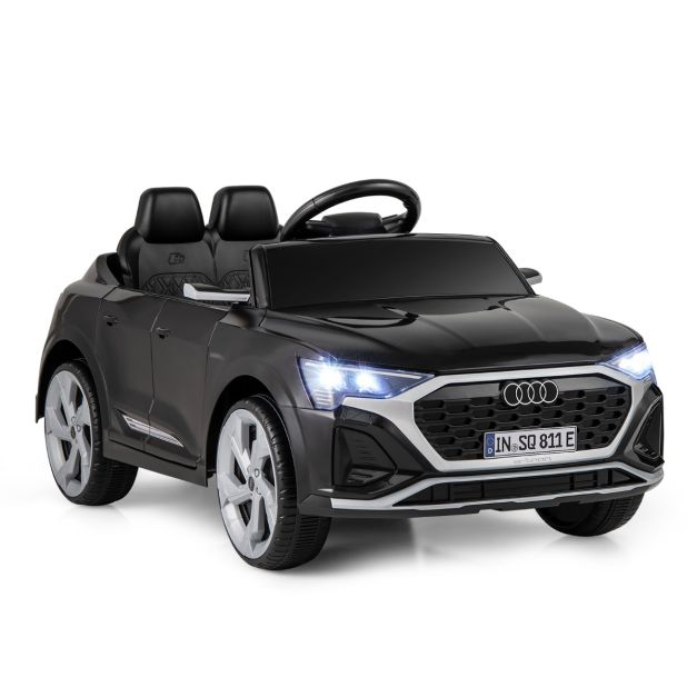 costway 12V Elektroauto für Kinder - audi SQ8 - schwarz