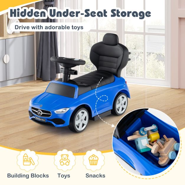 Coast Mercedes-Benz Duwauto 3-in-1 - 84 × 39 × 90 cm - Lauflernwagen mit Lenker, Verdeck, Sound und Stauraum