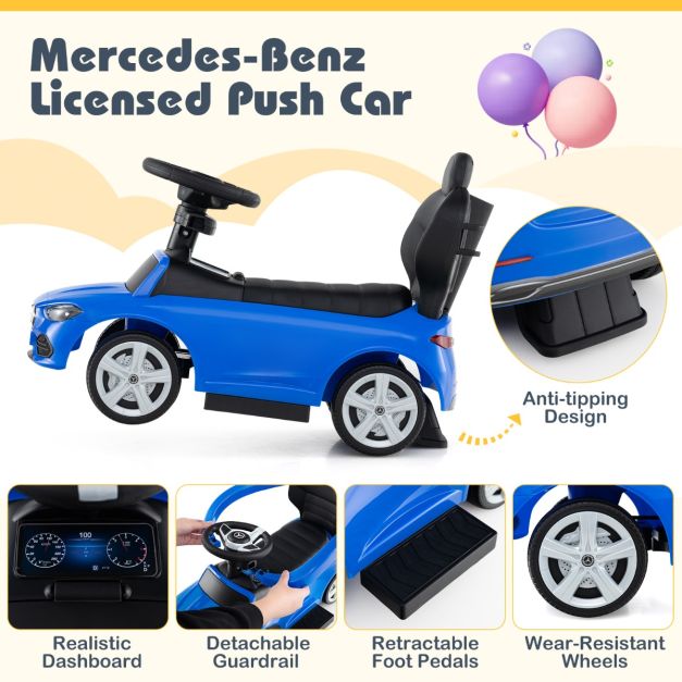 Coast Mercedes-Benz Duwauto 3-in-1 - 84 × 39 × 90 cm - Lauflernwagen mit Lenker, Verdeck, Sound und Stauraum