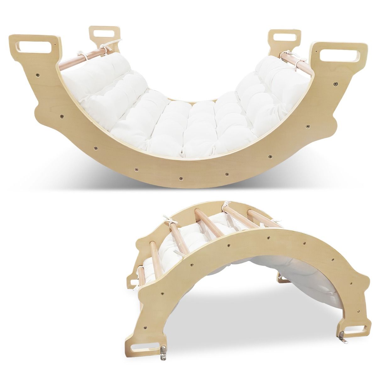 Coast Kletterbogen mit weichem Kissen - Holz - 81 x 50 x 38,5 cm - Naturfarbe