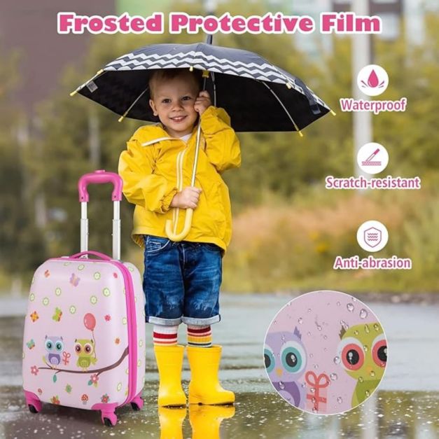 Coast 2-teiliges Kinderkofferset - 360° Räder - 33 x 22 x 41 cm - ABS - Pink