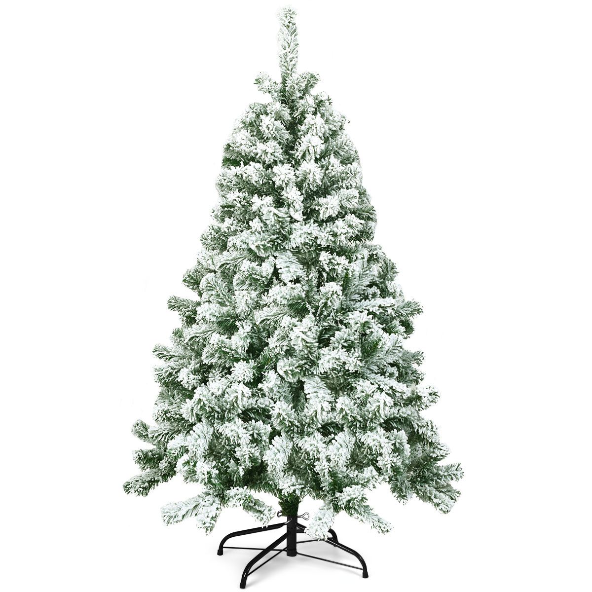 Coast Künstlicher Schnee -bedeckter Weihnachtsbaum mit Metallständer und PVC-Nadeln 135 cm