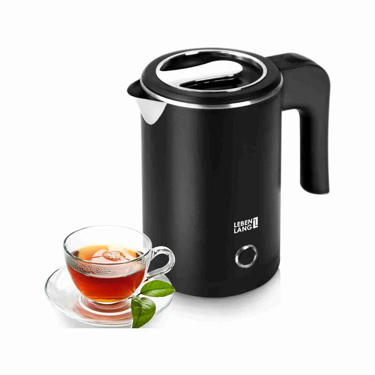 Lebenlang LBL2319 Elektrischer Wasserkocher - 0.5L - Edelstahl - 600W - Schwarz