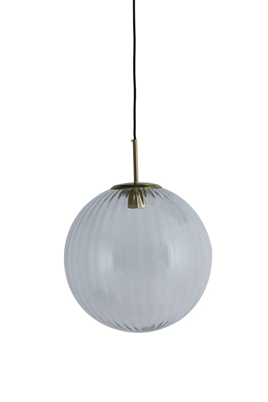 Light & Living MAGDALA Pendelleuchte Ø40x40 cm - Graues Glas - Modernes Design - E27