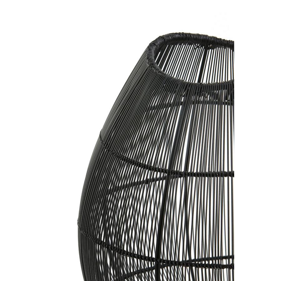 Licht & Wohnen - Tischleuchte YUMI - Ø28 cm - Schwarz