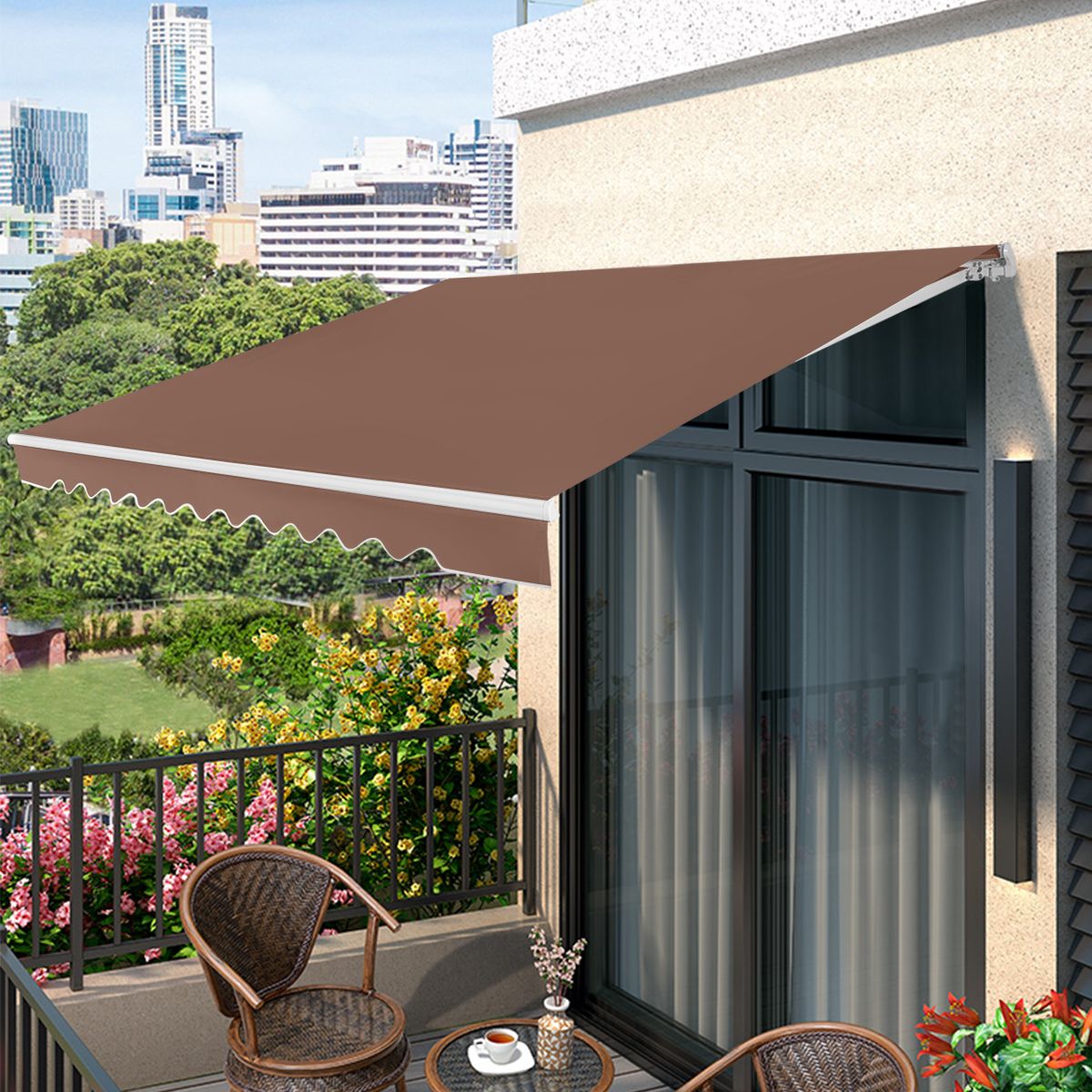 Coast Sunshade Ausziehbares Sonnensegel 245 x 200 cm Braun