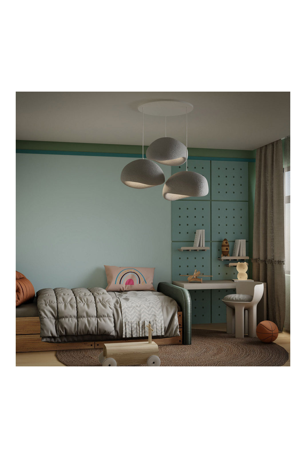 abi Loom - Wabi Sabi Haze & Hues Deckenleuchte - 3-flammig - Grau-Beton-Look