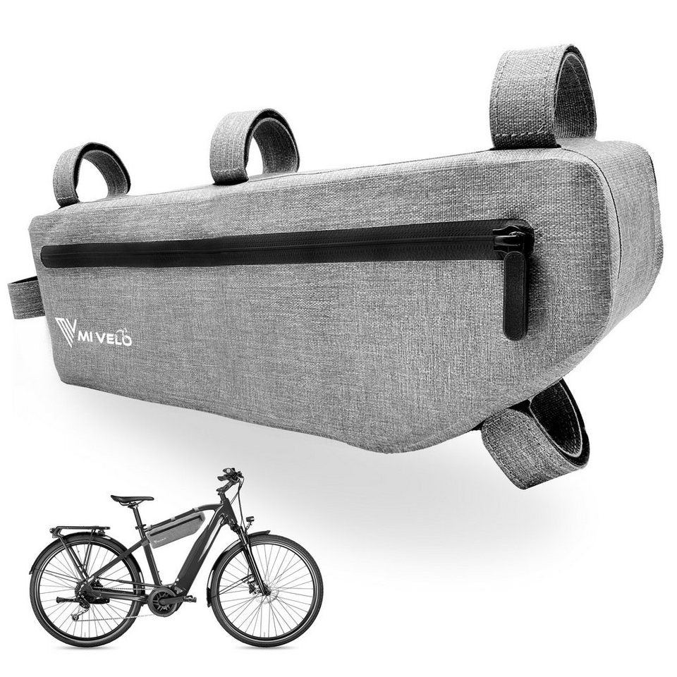 MIVELO - Gepäckträgertasche - 3L - Wasserdicht - Grau - 41 x 7 x 13 cm