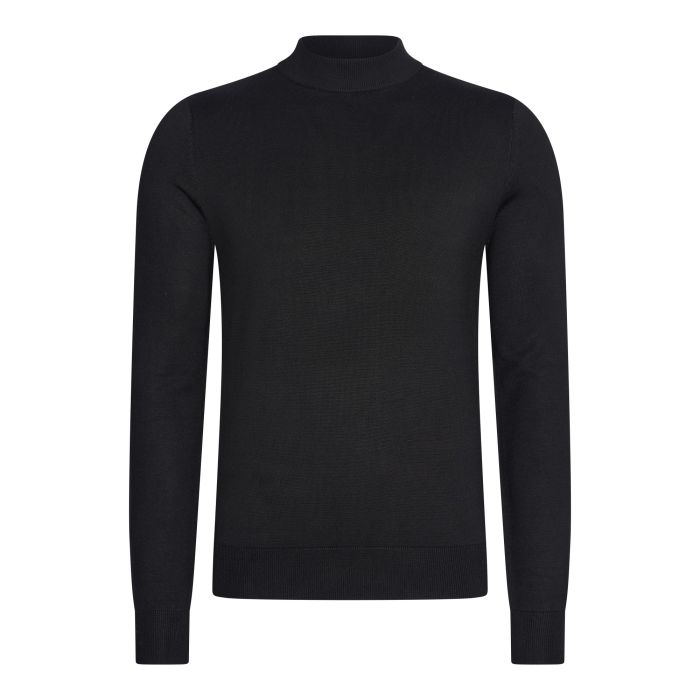 Mario Russo Rollkragen-T-Shirt - Schwarz - XL