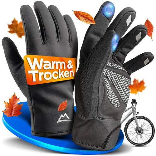 Nextcover® Winter-Radhandschuhe Herren & Damen mit ThermoShield 2.0 I Unisex Winter-Radhandschuhe in den Größen S-XXL I Warme & wasserdichte Thermo-Radhandschuhe Winter wasserdicht