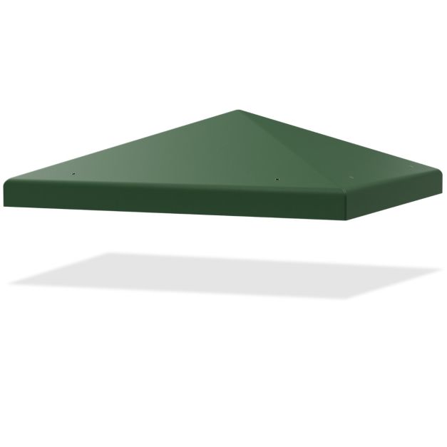 Coast Canopy Abdeckung Gartenpavillon - 300 x 300 cm - Wasserdicht - UV-beständig - 160 g/m² Polyester - Klettverschluss - Beige/Grün/Weinrot