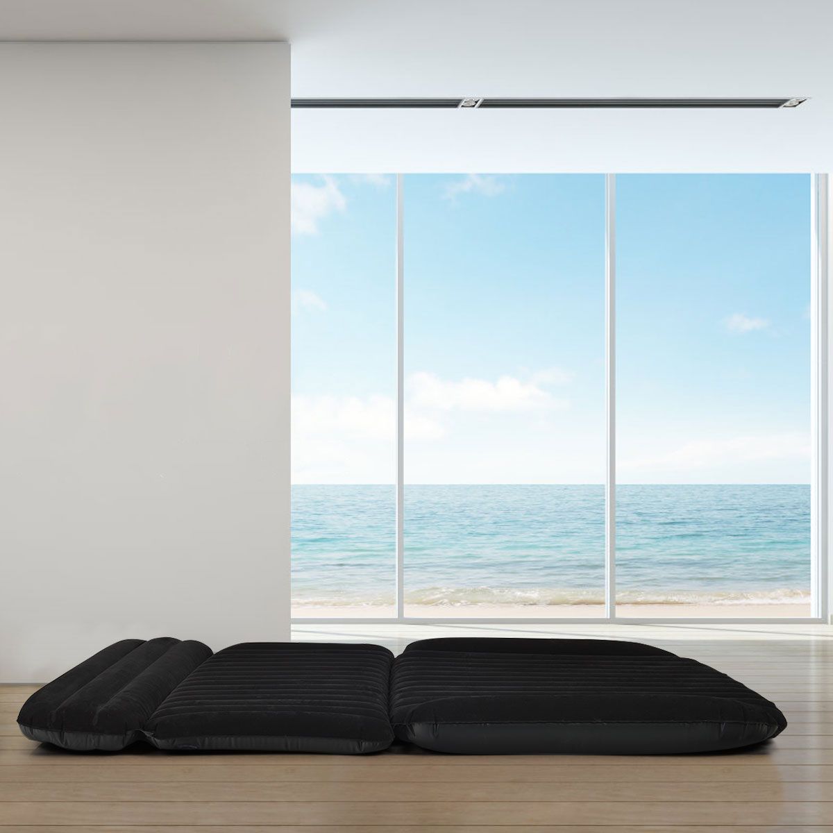 coast Auto-Luftmatratze - 180×123×12,5 cm - Schwarz - Aufblasbare Rücksitz-Luftmatratze mit elektrischer Pumpe