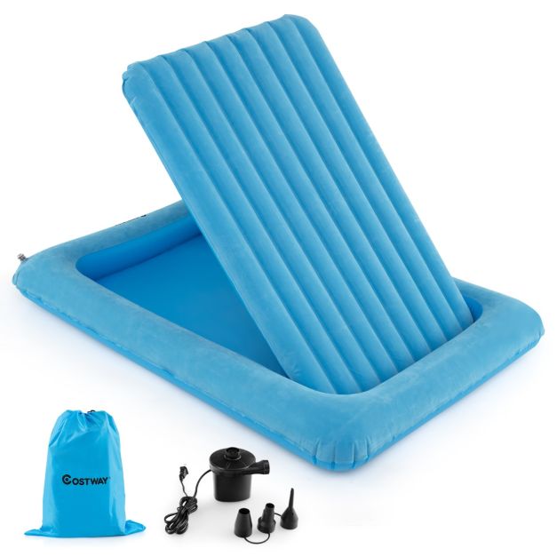 Coast Aufblasbare Matratze - PVC + Flock - Blau - Max.150 kg - 165x118x20 cm