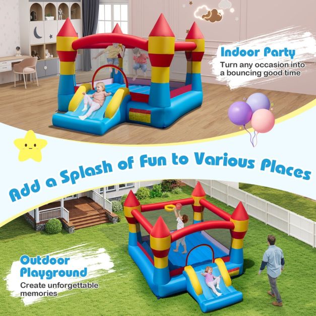 Coast Bouncy Castle 3-in-1 - aufblasbar - Rutsche - 550 W Gebläse