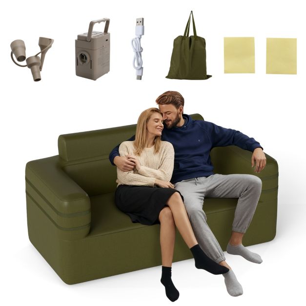 Coast Outdoor Bank - Aufblasbar - Tragbar - Multifunktional - 176 x 84 x 81 cm - Grün