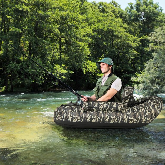 Küste Aufblasbares Fischerboot - Max.150 kg - Camouflage - PVC - 146x109x44 cm