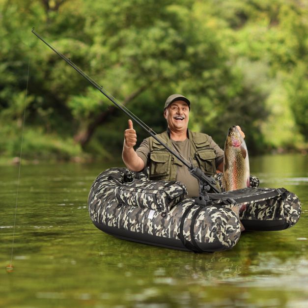 Küste Aufblasbares Fischerboot - Max.150 kg - Camouflage - PVC - 146x109x44 cm