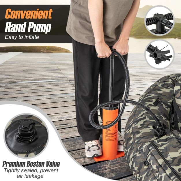 Küste Aufblasbares Fischerboot - Max.150 kg - Camouflage - PVC - 146x109x44 cm
