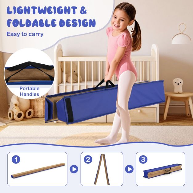 Coast Balance Beam - faltbar - EVA & EPE-Schaum - Max 73Kg - 240 x 15 x 6.5cm - Blau