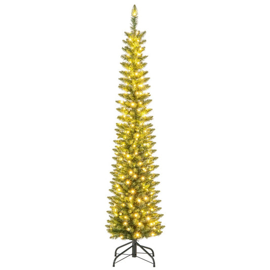 Künstlicher Weihnachtsbaum Coast mit 390 Zweigen - 180 warmweiße LED-Lichter - 180 cm hoch - Grün