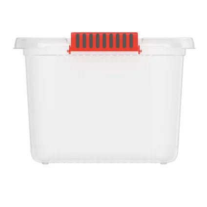 Keter Kis K Latch Aufbewahrungsbox - 43 L - 6 Stück - stapelbar & nestbar - Transparent - Kunststoff