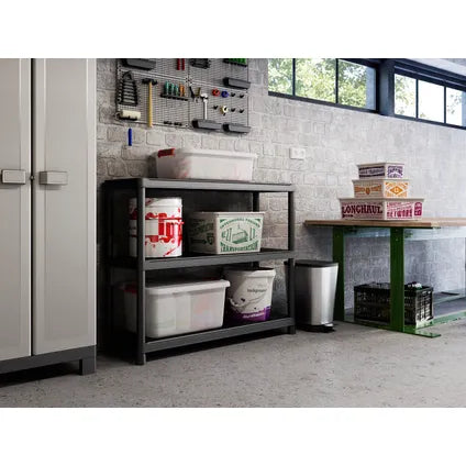 Keter Kis K Latch Aufbewahrungsbox - 43 L - 6 Stück - stapelbar & nestbar - Transparent - Kunststoff