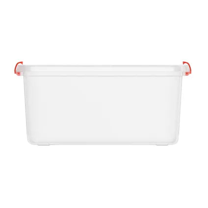 Keter Kis K Latch Aufbewahrungsbox - 43 L - 6 Stück - stapelbar & nestbar - Transparent - Kunststoff