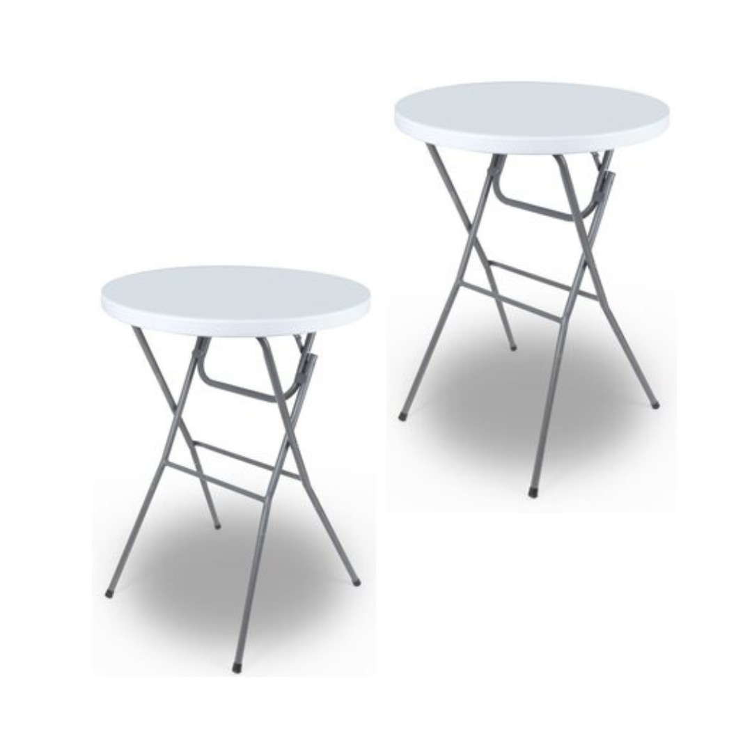 Generic Stehtische - 2 Stück - Partytisch - Faltbar - Stabil und wetterfest - 80x110cm (ØxH) - Weiß