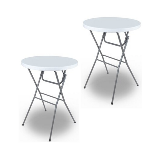 Generic Stehtische - 2 Stück - Partytisch - Faltbar - Stabil und wetterfest - 80x110cm (ØxH) - Weiß
