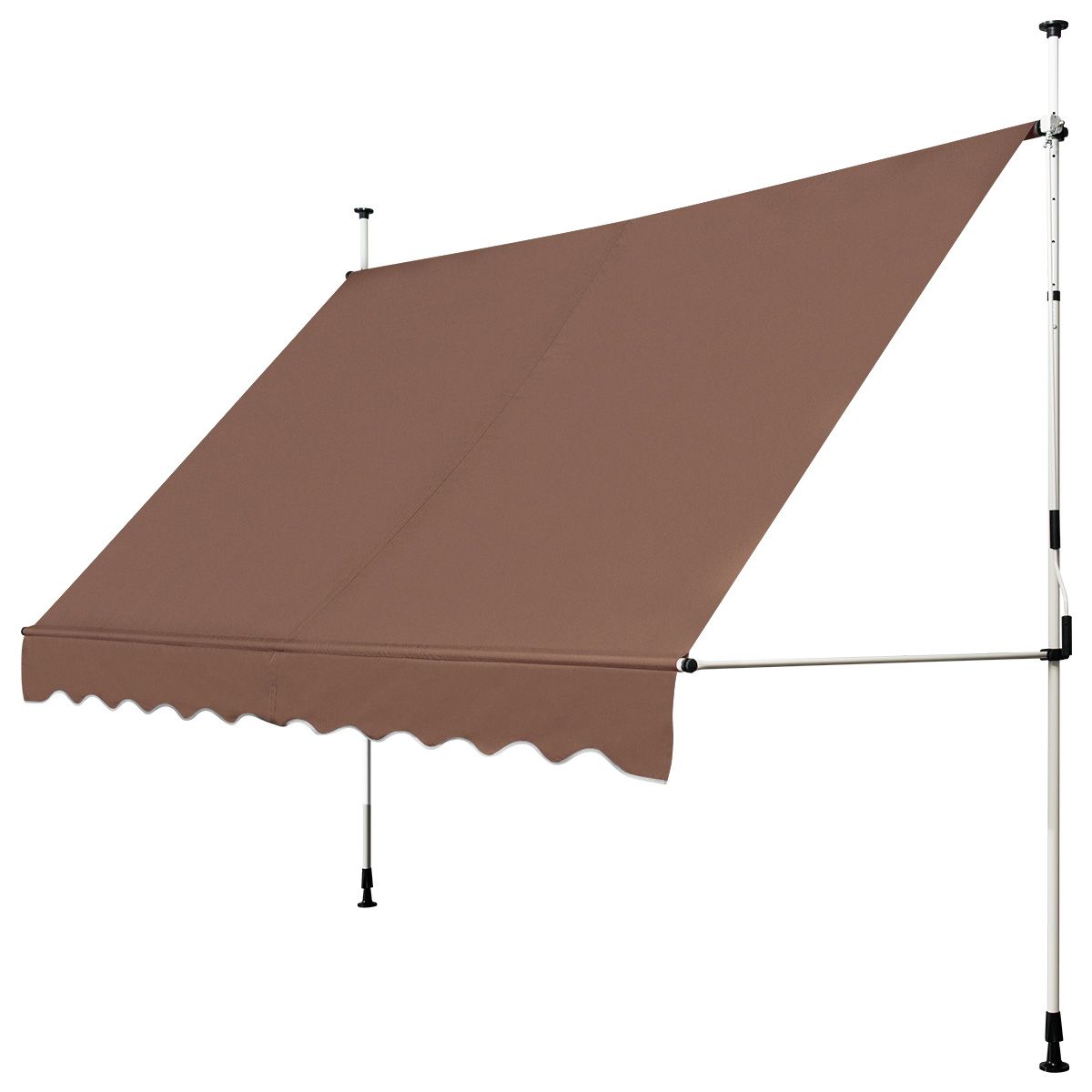Coast Sunshade 300x120 cm Höhenverstellbar Braun - Ausziehbares Sonnensegel für Balkon, Terrasse oder Fenster