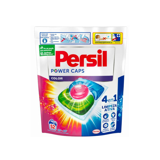 Persil 4-in-1 Colour Power Caps 52 Stück - kraftvolle Fleckentfernung für bunte Wäsche