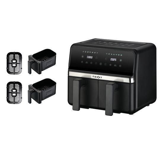 Nexxt Dual Basket Airfryer - 8L 2x 4L - Schwarz